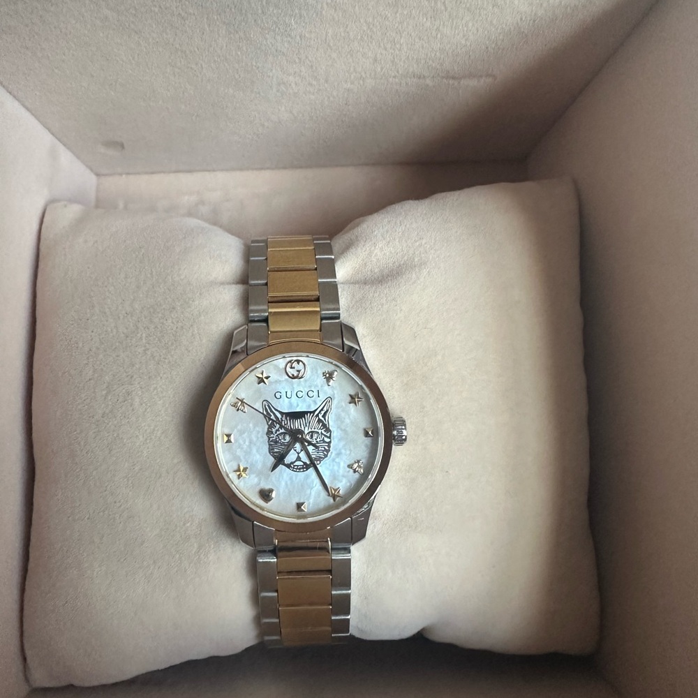 Gucci Two Tone Pearlized face Women's Watch